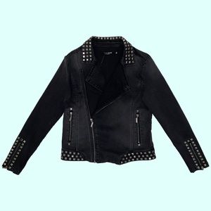 Max Jeans Studded Moto Denim Jacket NWT MSRP $105